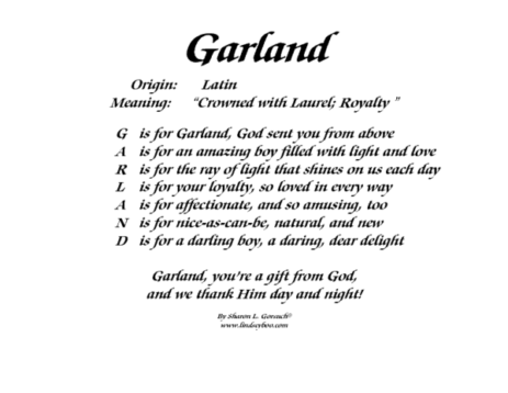 Meaning of Garland - LindseyBoo