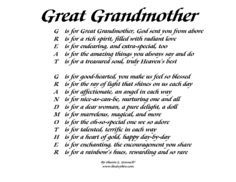 Meaning of Great Grandmother - LindseyBoo