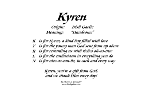 Meaning of Kyren LindseyBoo