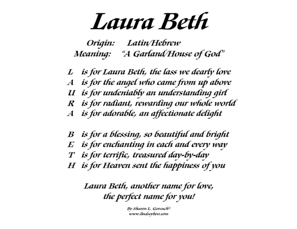 Meaning Of Laura Beth LindseyBoo