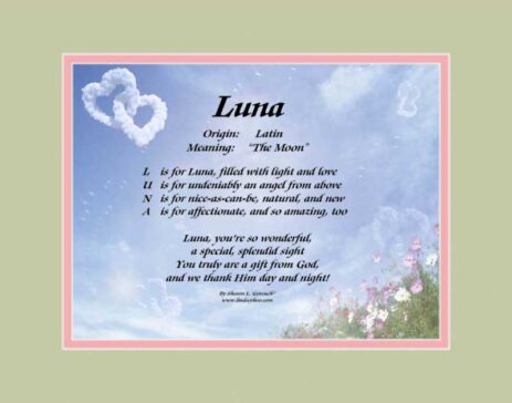 Luna - Girl's name meaning, origin, and popularity | Lindseyboo