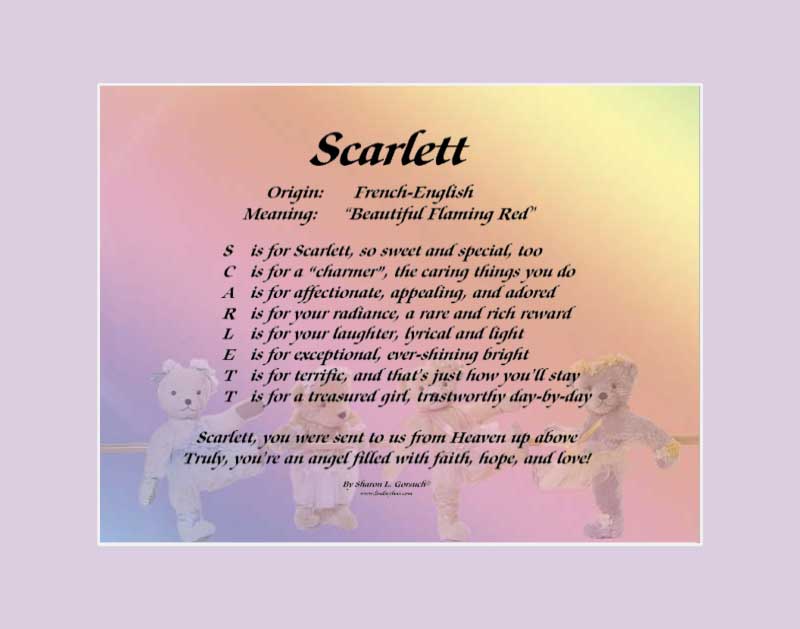 scarlett name meaning